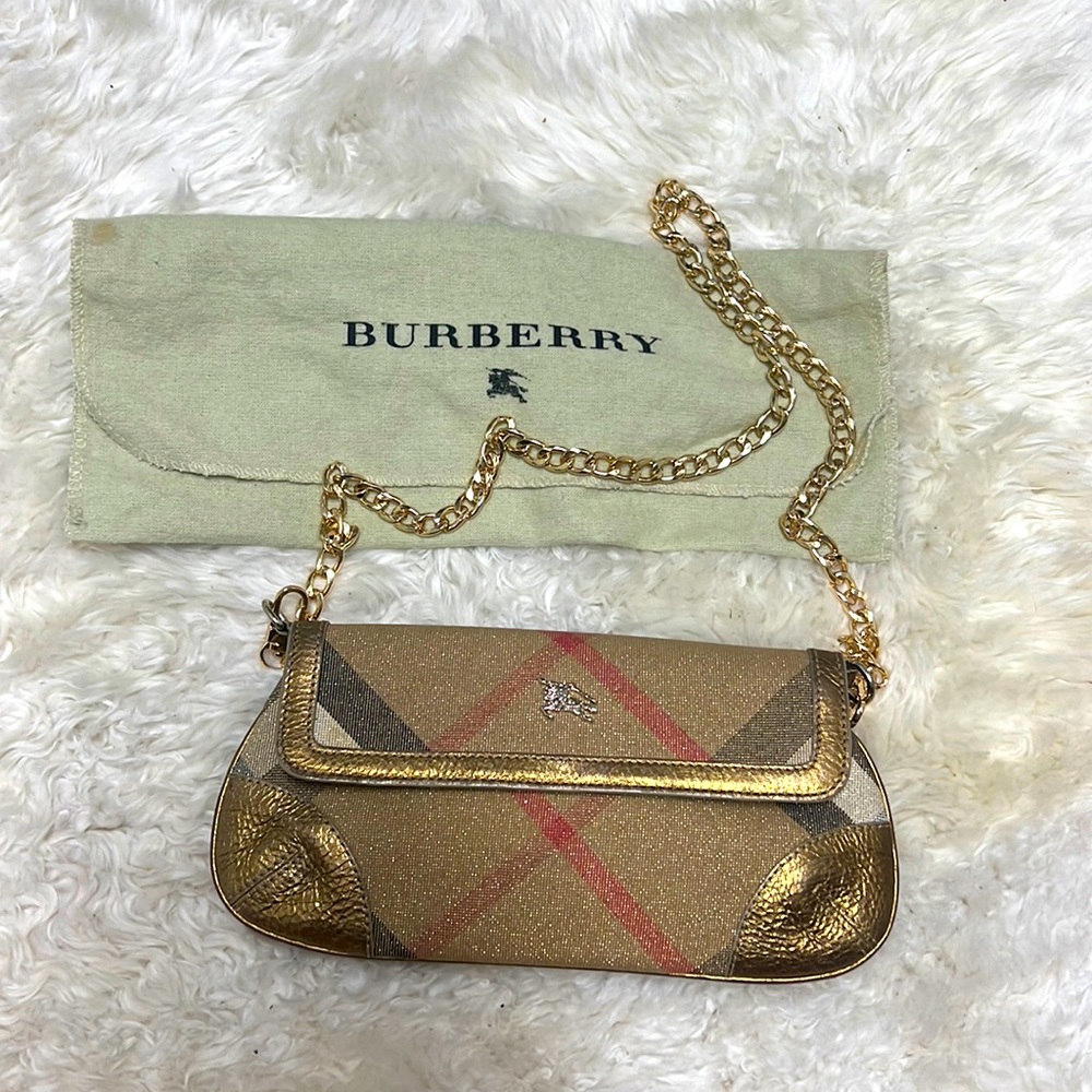Burberry Mint Clutch on Chain